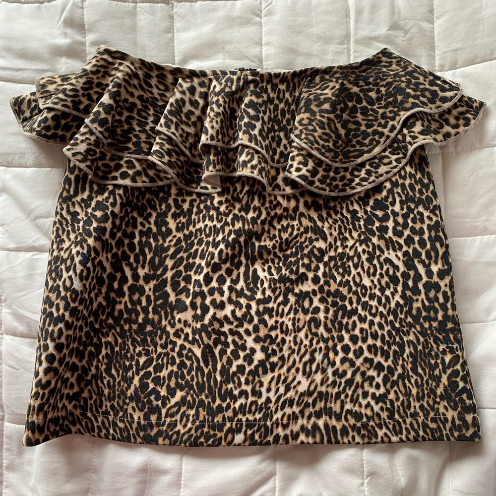 TOPSHOP cheetah print pencil skirt